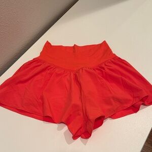XS Aerie Women's Orange Athletic Flowy Shorts